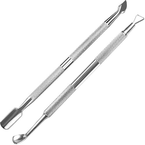 Pingispower Professional Cuticle Pusher Set, 2PCS Premium Stainless Steel Durable Cuticle Remover Manicure Tool Kit for Women at Home Salon, Fingernails and Toenails - Image 1