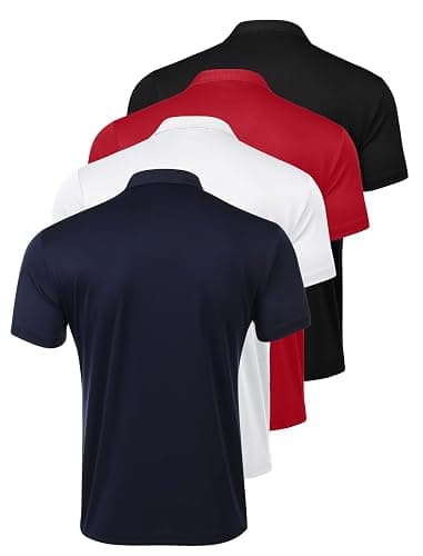 PINSPARK Golf Polo Shirts for Men Quick Dry Short Sleeve Collared Shirt Slim Fit Summer Casual Polos Shirt thumbnail 4