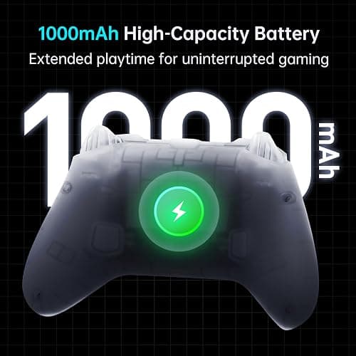 Machenike G3V2 Bluetooth Controller for Pc/Switch/Ios/Android, Hall Effect Joysticks, RGB Lighting Gaming Controller,2 Programmable Buttons,1000mah Battery With Charging Station, Pink thumbnail 6