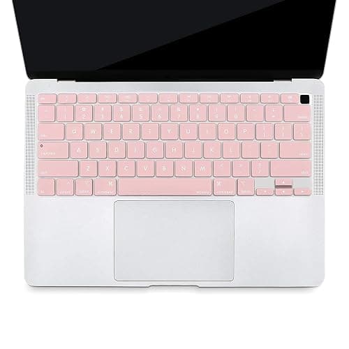 MOSISO Keyboard Cover Compatible with MacBook Air 13 inch 2022 2021 2020 Release A2337 M1 A2179 Retina Display with Touch ID Backlit Magic Keyboard, Waterproof Protective Silicone Skin, Rose Quartz thumbnail 7