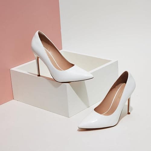 Elisabet Tang Women's High Heels Pumps Closed Pointed Toe Stiletto 4inch Heels Classic Office Special Dressy Wedding Pump Shoes thumbnail 3