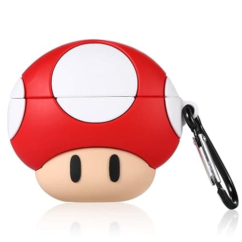 Coralogo Case for Airpods Pro 2019/Pro 2 Gen 2022 Cute,3D Animal Character Silicone Cartoon Kawaii Airpod Skin Fun Funny Cool Keychain Design Kids Teens Girls Boys Cover Cases Air pods Pro (Mushroom) thumbnail 5