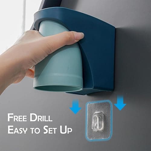2 in 1 Toothbrush Holder,for Dad Mom and Son/Daughter in Bathroom | Storage Organizer ,Space Saving ,Father Mother and Son/Daughter, Suction cup thumbnail 7