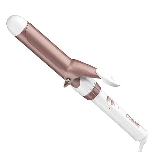Conair CD702GNC Double Ceramic 1.25 Inch Curling Iron, 1 1/4 inch barrel creates loose curls – for short, medium, and long hair, High heat 375°F, Instant heat up, Anti-frizz control, Dual voltage hair curler thumbnail 2