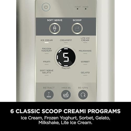 Ninja CREAMi Scoop and Swirl Ice Cream Machine with 2x Tubs, 13 Functions, Makes Ice Cream, Soft Serve, Gelato, Sorbet, Milkshakes and More, Mix-In Option, Stone Gold, NC701UKSTGD thumbnail 4