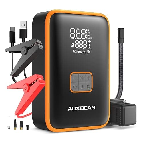 Auxbeam Jump Starter with Air Compressor 3000A Car Battery Jump Starter (6.5 Gas/3.0L Diesel) with 150PSI Cordless Tire Inflator 12V Jumper Box for Car Battery Portable for Compact Vehicle - Image 1