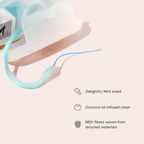 CocoPlush Floss Threaders by Cocolab, Expanding Woven Floss with Built-in Threader for Braces, Implants and Bridges, Coconut Oil Infused, Mint Scent, 30 Count, 1 Pack thumbnail 5