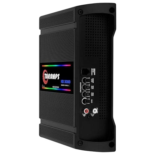 Taramps HD 3000 1 Ohm Black RGB 1 Channel Amplifier 3000 Watts RMS Digital, 108 RGB Effects, Crossover, Low/High Pass, Bass Boost, Car Audio System, Monoblock Full Range, LED Monitor Indicator, HD 3k thumbnail 3