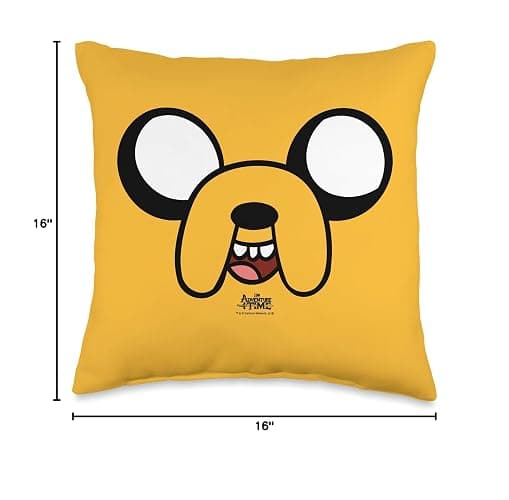 Adventure Time Jake Head Throw Pillow thumbnail 2
