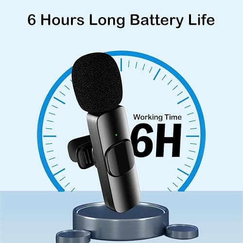 SOOOEC Wireless Lavalier Microphone with Adapter - for iPhone and Android Devices, Computers - Mini Mic for Video Recording and Podcasts - Noise Reduction Lapel Type C Mic thumbnail 6