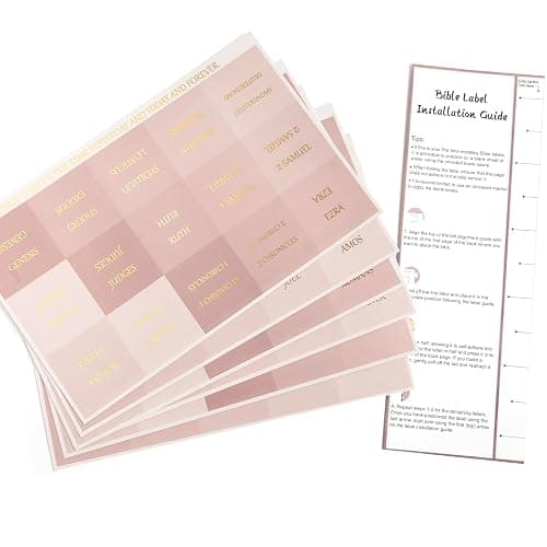 Lumintutu Laminated Bible Tabs, Gold Foil Large Print Lettering, 90 Tabs Bible Study Journaling Supplies, Christian Gift for Women and Men, She Reads Truth Bible (Pink) thumbnail 7
