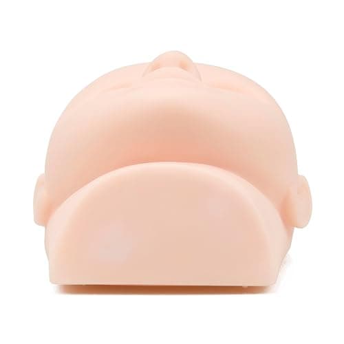 Beayuer Facial Mannequin Practice Training Head for Put on Makeup and Lash Extension Cosmetology Doll Head Soft Touch Rubber Practice Face Model Easy to Clean by Skincare Essential Oil (1 Pc, White) thumbnail 7
