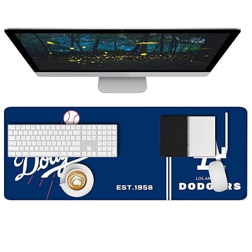 Baseball Mouse Pad Extended Large Gaming Desk Pad 31.5 x 11.8 Inch, XL Mousepad Topographic Mouse Pad with Anti-Slip Rubber Base for Los Angeles Home Office - Image 1