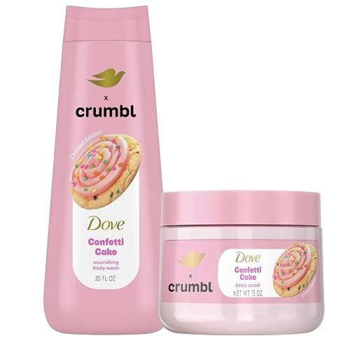 Dove Moisturizing Body Wash & Scrub | Confetti Cake Scent | 20oz Wash + 15oz Scrub | Limited Edition - Image 1