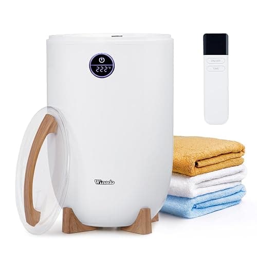 Winado Towel Warmer Bucket Style, Large Towel Heater w/Remote Control, Adjustable Time, LED Display, Fragrance Holder, Child Safety Lock, Fit Up to 2 Oversized Towels for Bathroom, Hot Tub - Image 1