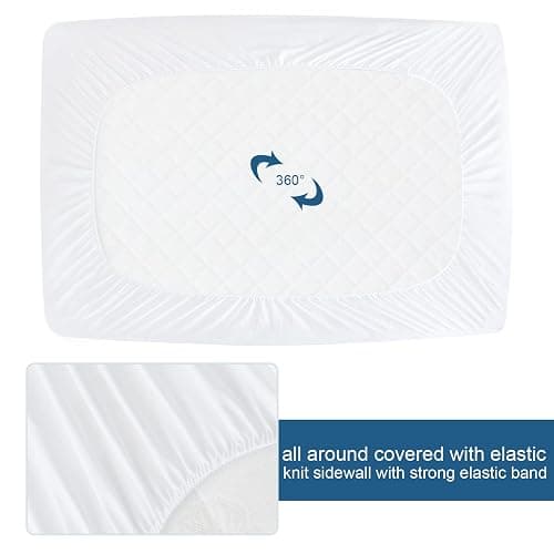 Full Size Mattress Protector Waterproof Mattress Topper Pad Cover Fitted Bed Sheets Full up -14'' Terry Super Soft & Breathable & Noiseless Mattress Protector Machine Washable thumbnail 5