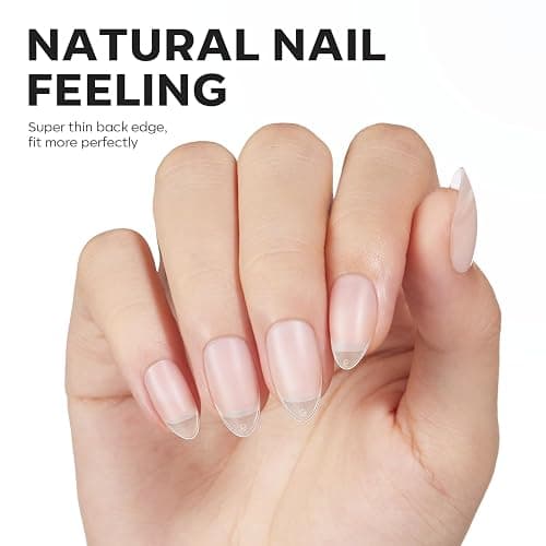 Modelones Short Almond Nail Tips 510pcs Full Matte Soft Fake Press On Nails | Full Cover Clear Acrylic Gel Kit False Press on Nails for Extension DIY Salon 15Sizes thumbnail 5