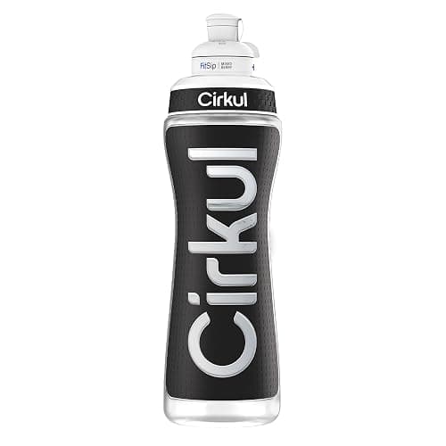 Cirkul 22oz. Black Plastic Grip Squeeze Water Bottle & Sport Lid, BPA-Free, Non-Slip Design for Gym, Biking & Sports with Flavor Cartridge Included (FitSip Mixed Berry) thumbnail 3