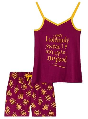 Harry Potter Girls Short Pyjama Set, 2 Piece Breathable Lounge Wear - Image 1