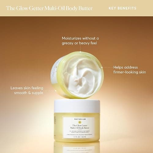 Naturium The Glow Getter Whipped Multi-Oil Body Butter, Firming Cream & Body Moisturizer with Shea Butter, 7.7 fl oz thumbnail 5