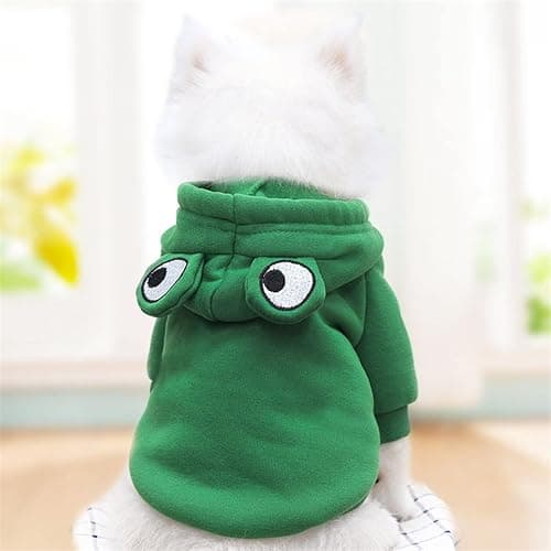 Warm Dog Winter Clothes Cute Fruit Dog Coat Hoodies Fleece Pet Dogs Costume Jacket for French Bulldog Chihuahua Ropa para Perro(Green,XXL) thumbnail 5