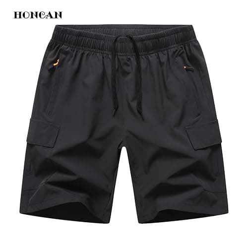 HONCAN Boys Cargo Shorts, Outdoor Quick Dry Hiking Shorts, Lightweight Athletic Short with Zipper Pockets thumbnail 6