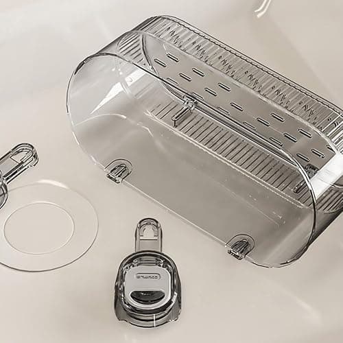 Firmstaunch Suction Cup Storage, Firmstaunch Wall Organizer, No-Drill Bathroom Suction Storage Box–large Capacity & Strong Load-Bearing, Plastic Shower Caddy Portable (Q) thumbnail 5