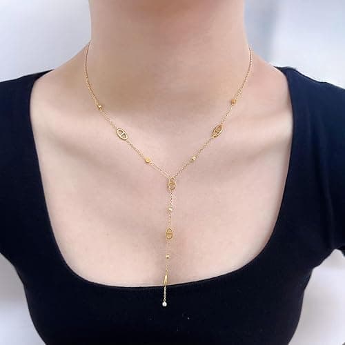 Générique Collier LONG MAILLE MARINE Collier y Acier Inoxydable Sautoir Plongeante Femme Collier Femme Acier Inoxydable Maille Marine Long En Y Pour Soirée thumbnail 3