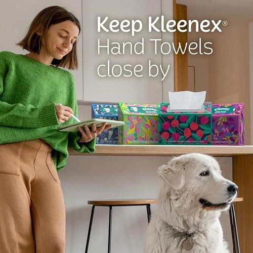 Kleenex Disposable Paper Hand Towels, 6 Boxes, 60 Tissues per Box (360 Total Tissues), Packaging May Vary thumbnail 6