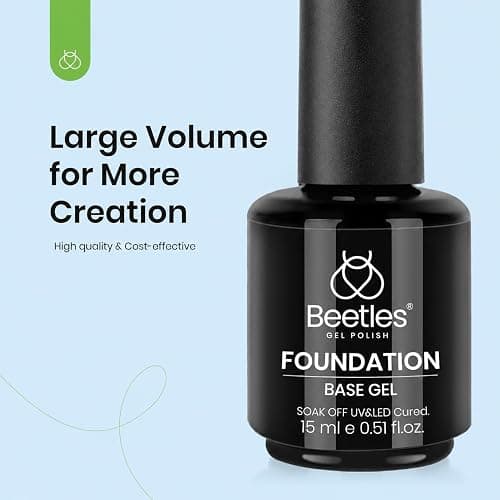 Beetles 3Pcs 15 ml Builder Nail Gel with Base and No Wipe Top Coat | Gel Polish Kit for Gloss Finish and Long-Lasting UV/LED Lamp Required Gift for Women thumbnail 9