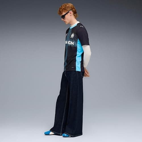 PUMA Mens Olympique De Marseille Collared Short Sleeve Jersey 2526 Casual - Blue thumbnail 5