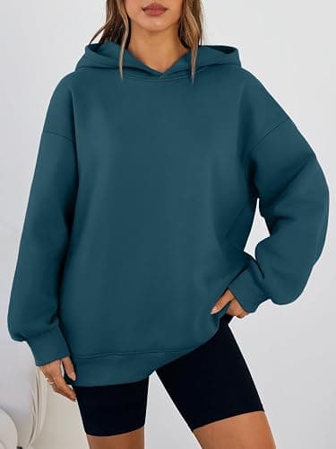 Trendy Queen Womens Oversized Hoodies Comfy Sweatshirts Spring Fashion 2026 Outfits Casual Tops Fleece Clothes with Pockets thumbnail 2