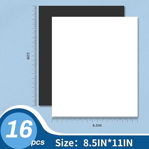 TZSTARJIMAG Magnetic Sheets with Adhesive Backing,8.5" x 11"(Pack of 16) | ,30 mil Thick Cuttable Flexible Magnet Sheets for DIY Crafts,Photos and Stickers,Magnetic Paper with Strong Self Adhesive thumbnail 2