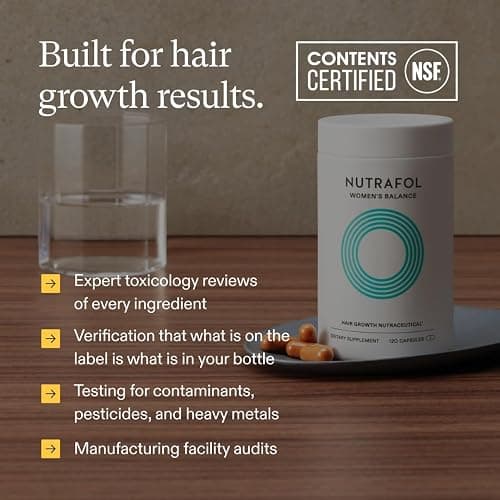 Nutrafol Women's Balance Hair Growth Supplements, Ages 45 and Up, Clinically Proven for Visibly Thicker Hair and Scalp Coverage, Dermatologist Recommended - 1 Month Supply thumbnail 10