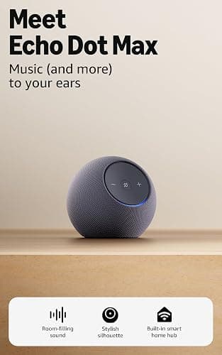 All-new Amazon Echo Dot Max, Alexa speaker with room-filling sound and built-in smart home hub, Graphite thumbnail 6