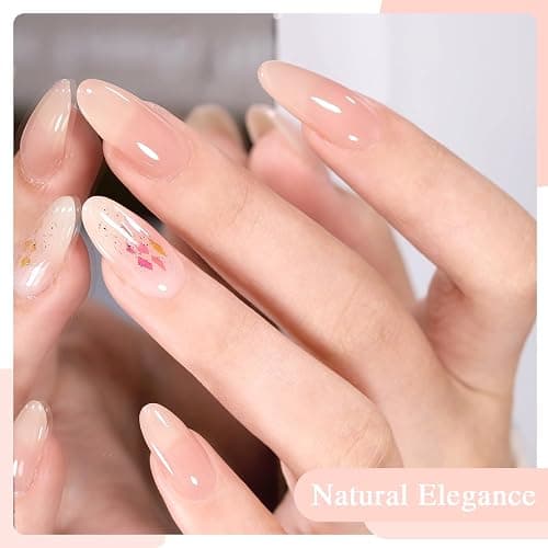 SHOYUM Milky Nude Rose Gel Nail Polish LED UV Gel Soak Off Clear Nude Pink French Manicure Jelly Nail Gel Polish Varnish Curing Requires 1pcs 15ml for Home Salon Nail Art DIY (XY37, SY05, XY56) thumbnail 3
