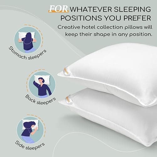 HARBOREST King Size Bed Pillows Set of 2 - Luxury Hotel Collection Down Alternative Pillows for Sleeping, 20 x 36 Inches thumbnail 3