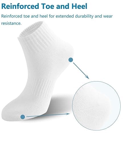 Irisbear Ankle Socks for Women, Cotton Gym Socks Thin Running Socks 5 Pairs thumbnail 4