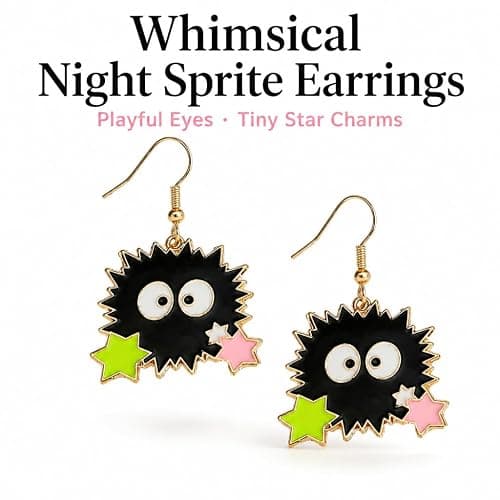 1 Pair Spirited Away Soot Sprites Earrings  thumbnail 4