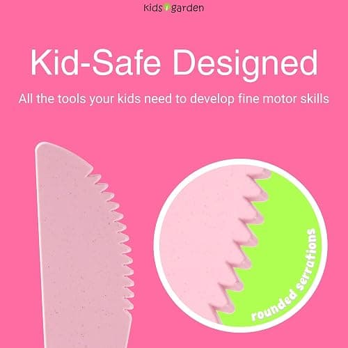 Kids garden Car Plate 8Pcs/Set Bamboo Children Dinnerware Sets - Dishwasher/Microwave Safe Includes Cutlery, Beautiful Plate, Separable Bowls & Cup Happy MealTime, Pink thumbnail 5