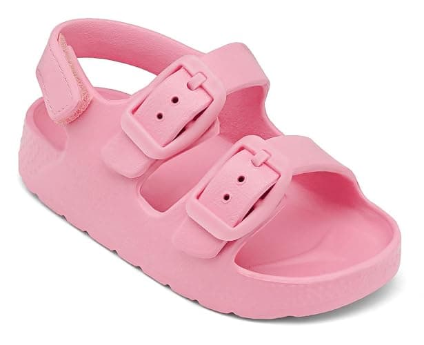 ChayChax Toddler Boys Girls Double Buckle Sandals Children's Adjustable Back Strap Water Sandal - Image 1