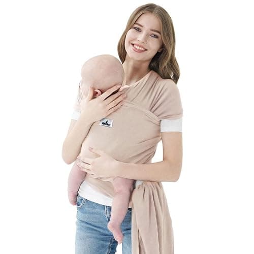 Baby Wraps Carrier, Jeroray Baby Carrier,Hands Free Infant Carrier, Lightweight,Breathable,Softness,Khaki - Image 1