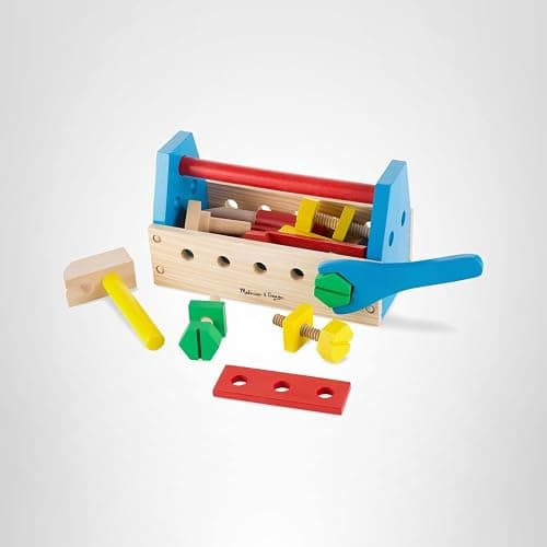 Melissa & Doug Take-Along Tool Kit Wooden Construction Toy (24 pcs) thumbnail 10