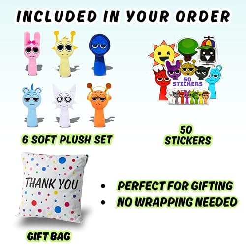 Soft Plush Toys Set – Phase 1 Soft Stuffed Characters, Adorable Collectible Plush Dolls, Great for Fans & Kids (6 pcs) thumbnail 2