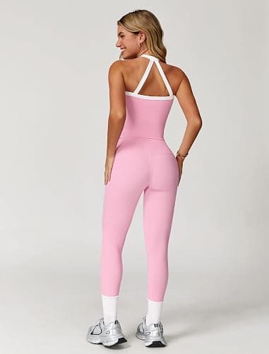ABOCIW Workout Sets for Women 2 Piece Padded Sports Bra Tank Top High Waist Leggings Sets Gym Yoga Work Out Clothes thumbnail 2