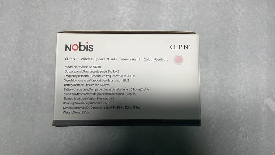 NOBIS Clip N1 Portable Bluetooth Speaker with App, Beat Mode, Up to 24H Playtime, IP68 Waterproof, BT 5.3, HD Sound, Stereo Pairing, Custom EQ, Perfect for Outdoor, Home and Adventure (Pink) - Pink thumbnail 11