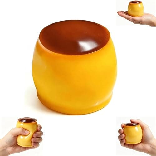 Crunchy Pudding Squishy Stress Ball, Unique Squishy Crunchy Squeeze Toy for Stress Relief - Image 1