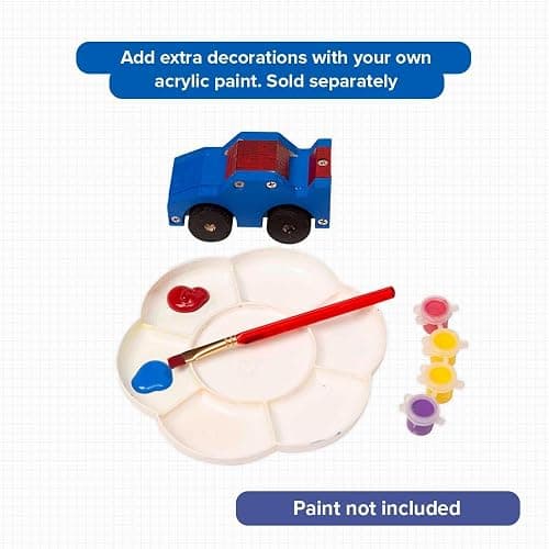 Little Jupiter DIY Wooden Kits w/Stickers - Kids Building Kit - Stem Toys for Ages 4-7 - Wood Crafts for Kids - Woodworking Kits (Monster Truck 2) thumbnail 6
