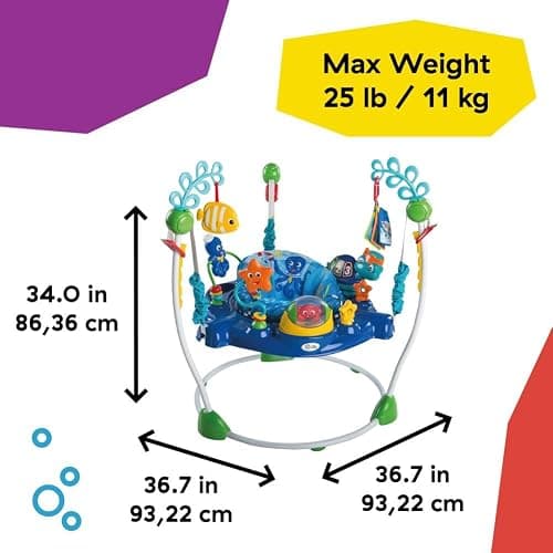 Baby Einstein Neptune's Ocean Discovery Activity Baby Jumper Activity Center, Ages 6 Months +, Max Weight 25 lbs., Unisex thumbnail 3