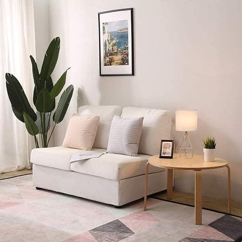 COTULIN Gold Modern Hollow Out Base Bedroom Small Table Lamp,Bedside Nightstand Lamp with Geometric Metal Base White Fabric Shade,Cute Desk Lamp for Kids Living Room thumbnail 3